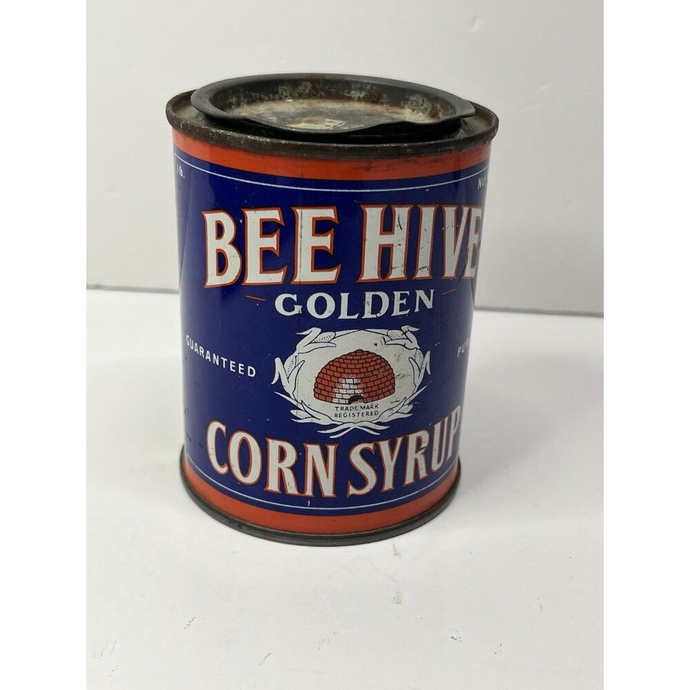 Vintage Bee Hive Golden Corn Syrup Can 4” Tall